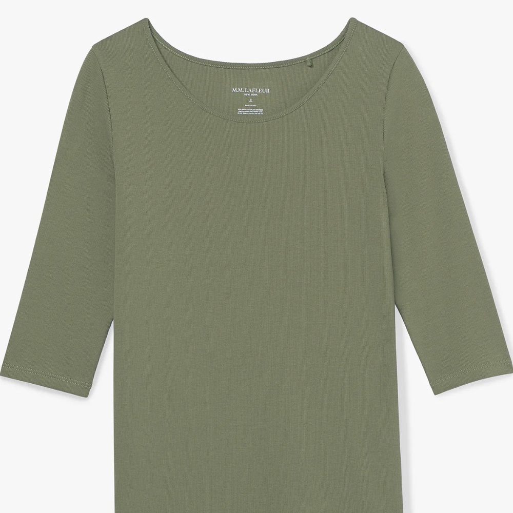 MM Lafleur Women's top Soyoung Tee Dark Sage Size Large